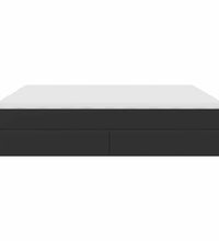 Ottoman-Bett mit Matratzen Schwarz 160x200 cm Kunstleder