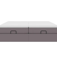 Ottoman-Bett mit Matratzen Grau 160x200 cm Kunstleder