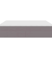 Ottoman-Bett mit Matratzen Grau 160x200 cm Kunstleder