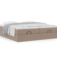 Ottoman-Bett mit Matratzen Cappuccino 160x200cm Kunstleder