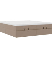 Ottoman-Bett mit Matratzen Cappuccino 160x200cm Kunstleder
