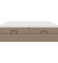 Ottoman-Bett mit Matratzen Cappuccino 160x200cm Kunstleder