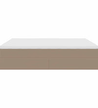 Ottoman-Bett mit Matratzen Cappuccino 160x200cm Kunstleder