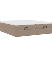 Ottoman-Bett mit Matratzen Cappuccino 160x200cm Kunstleder