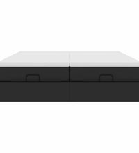 Ottoman-Bett mit Matratzen Schwarz 180x200 cm Kunstleder