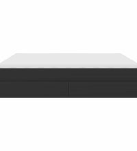 Ottoman-Bett mit Matratzen Schwarz 180x200 cm Kunstleder