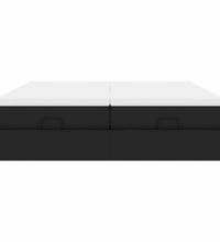 Ottoman-Bett mit Matratzen Schwarz 200x200 cm Kunstleder