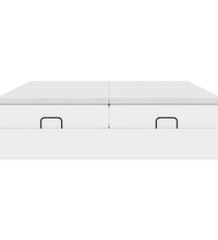 Ottoman-Bett mit Matratzen Weiß 200x200 cm Kunstleder