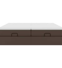 Ottoman-Bett mit Matratzen Braun 200x200 cm Kunstleder