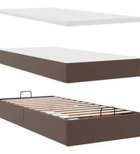 Ottoman-Bett mit Matratzen Braun 200x200 cm Kunstleder