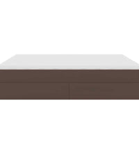 Ottoman-Bett mit Matratzen Braun 200x200 cm Kunstleder