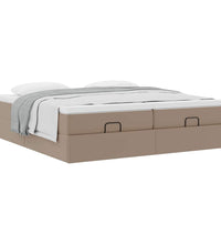 Ottoman-Bett mit Matratzen Cappuccino 200x200cm Kunstleder