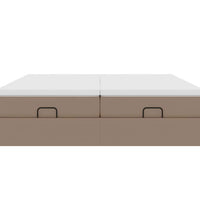 Ottoman-Bett mit Matratzen Cappuccino 200x200cm Kunstleder