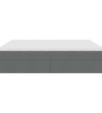 Ottoman-Bett mit Matratzen Dunkelgrau 160x200 cm Stoff