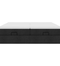 Ottoman-Bett mit Matratzen Schwarz 160x200 cm Stoff