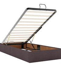 Ottoman-Bett mit Matratzen Dunkelbraun 160x200 cm Stoff