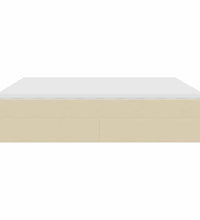 Ottoman-Bett mit Matratzen Creme 160x200 cm Stoff