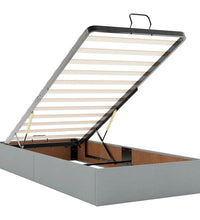 Ottoman-Bett mit Matratzen Hellgrau 180x200 cm Stoff