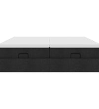 Ottoman-Bett mit Matratzen Schwarz 180x200 cm Stoff