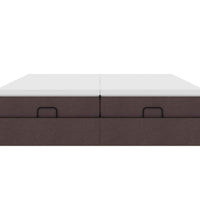 Ottoman-Bett mit Matratzen Dunkelbraun 180x200 cm Stoff