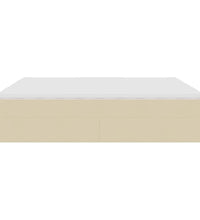 Ottoman-Bett mit Matratzen Creme 180x200 cm Stoff