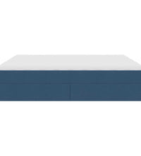 Ottoman-Bett mit Matratzen Blau 180x200 cm Stoff