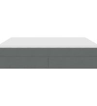 Ottoman-Bett mit Matratzen Dunkelgrau 200x200 cm Stoff