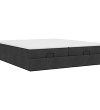 Ottoman-Bett mit Matratzen Schwarz 200x200 cm Stoff