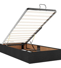 Ottoman-Bett mit Matratzen Schwarz 200x200 cm Stoff