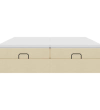 Ottoman-Bett mit Matratzen Creme 200x200 cm Stoff