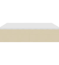 Ottoman-Bett mit Matratzen Creme 200x200 cm Stoff