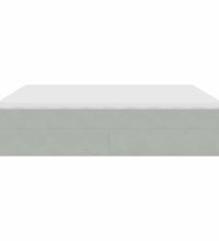 Ottoman-Bett mit Matratzen Hellgrau 160x200 cm Samt