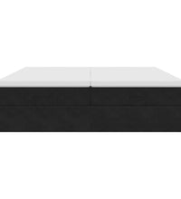 Ottoman-Bett mit Matratzen Schwarz 160x200 cm Samt