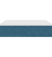 Ottoman-Bett mit Matratzen Dunkelblau 160x200 cm Samt