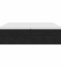 Ottoman-Bett mit Matratzen Schwarz 180x200 cm Samt