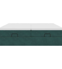 Ottoman-Bett mit Matratzen Dunkelgrün 180x200 cm Samt