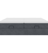 Ottoman-Bett mit Matratzen Dunkelgrau 200x200 cm Samt
