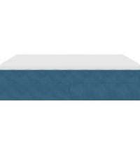 Ottoman-Bett mit Matratzen Dunkelblau 200x200 cm Samt