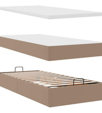 Ottoman-Bett mit Matratze Cappuccino-Braun 80x200 cm Kunstleder
