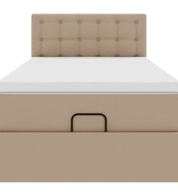 Ottoman-Bett mit Matratze Cappuccino-Braun 90x200 cm Kunstleder