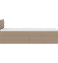 Ottoman-Bett mit Matratze Cappuccino-Braun 90x200 cm Kunstleder