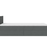 Ottoman-Bett mit Matratze Dunkelgrau 80x200 cm Stoff