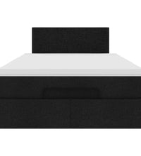 Ottoman-Bett mit Matratze Schwarz 120x200 cm Stoff