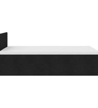 Ottoman-Bett mit Matratze Schwarz 120x200 cm Stoff