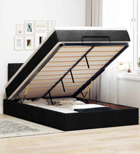 Ottoman-Bett mit Matratze Schwarz 120x200 cm Stoff