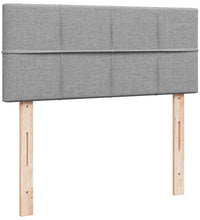 Ottoman-Bett mit Matratze Hellgrau 120x200 cm Stoff