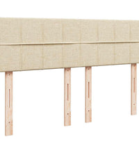 Ottoman-Bett mit Matratze Creme 140x200 cm Stoff