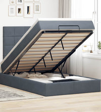 Ottoman-Bett mit Matratze Taupe 90x200 cm Stoff