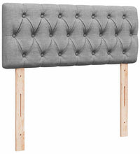 Ottoman-Bett mit Matratze Hellgrau 120x200 cm Stoff