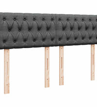 Ottoman-Bett mit Matratze Dunkelgrau 140x200 cm Stoff